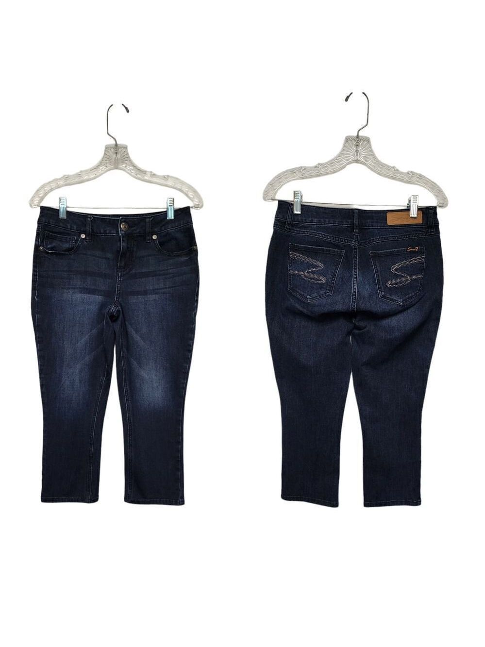 SEVEN7 BLUE DENIM Ankle Cropped Skinny Jeans Size 4